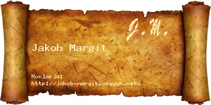 Jakob Margit névjegykártya